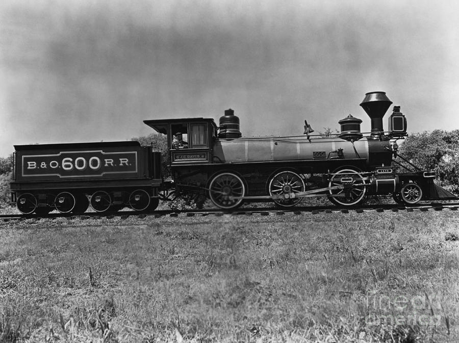 19th Century B&o Locomotive Photograph by Omikron