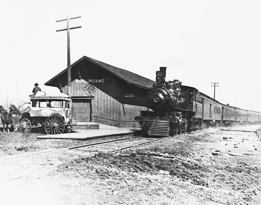 19th Century Train Station, Kansas Photograph by Omikron