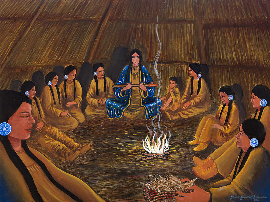 1st Pipe Ceremony Painting by James RODERICK