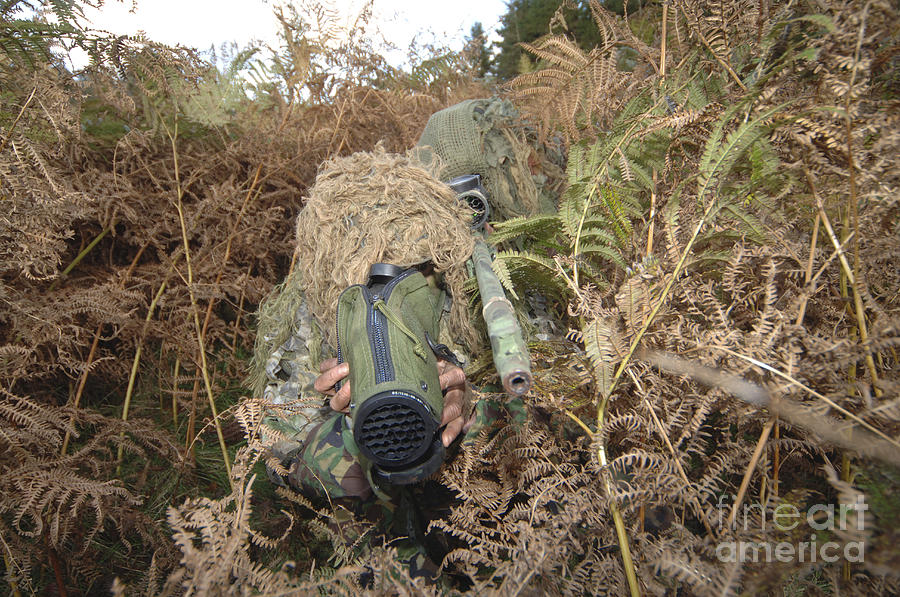 Yowie Suit Photograph - A British Army Sniper Team Dressed #2 by Andrew Chittock