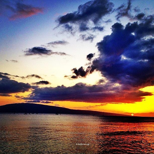Sunset Photograph - A Maui Sunset, #maui #sunset #2 by Raffaele Salera