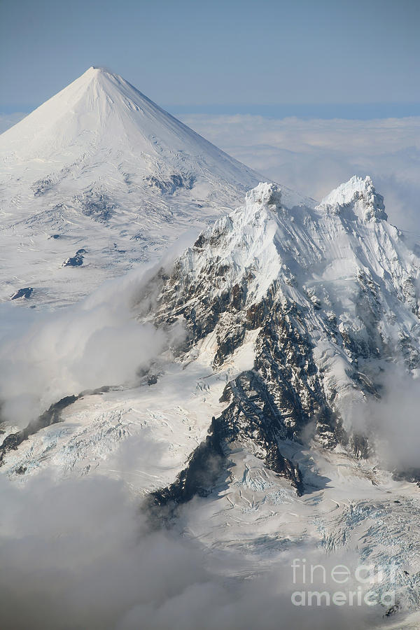 Nature Photograph - Aerial View Of Shishaldin Volcano #2 by Richard Roscoe