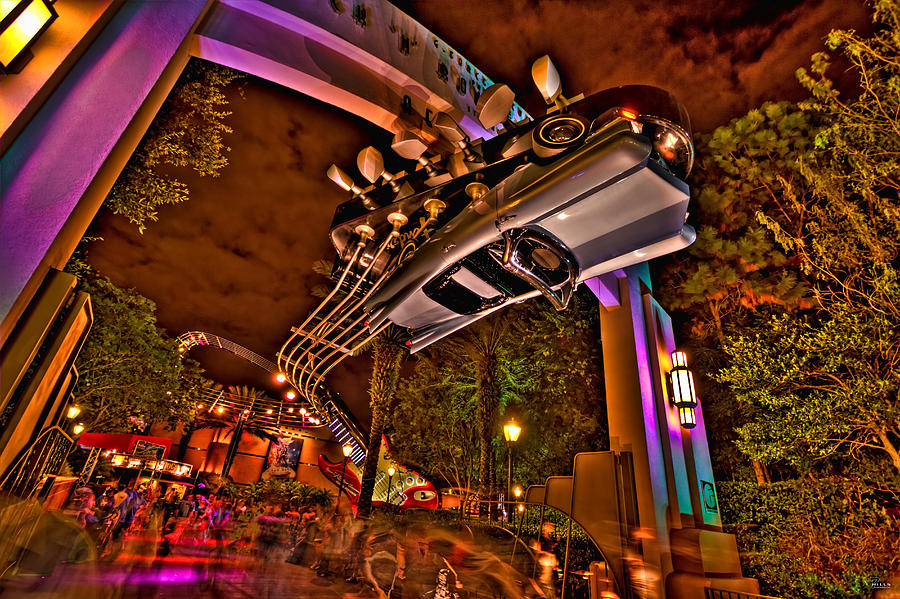 Aerosmith Rock n Roller Coaster HDR #2 Photograph by Jason Blalock