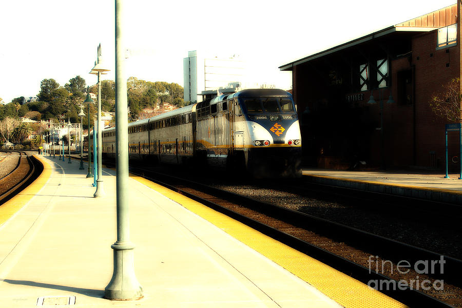 Amtrak Train At The Martinez California Train Station . 7D10495 #2 Photograph by Wingsdomain Art and Photography