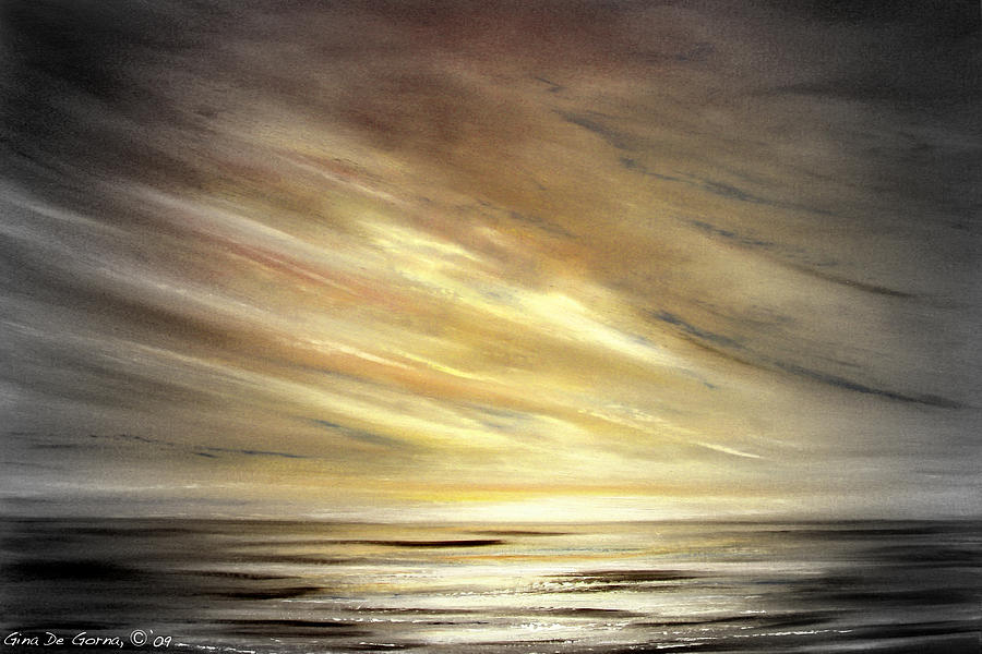 Another Golden Sunset #2 Painting by Gina De Gorna