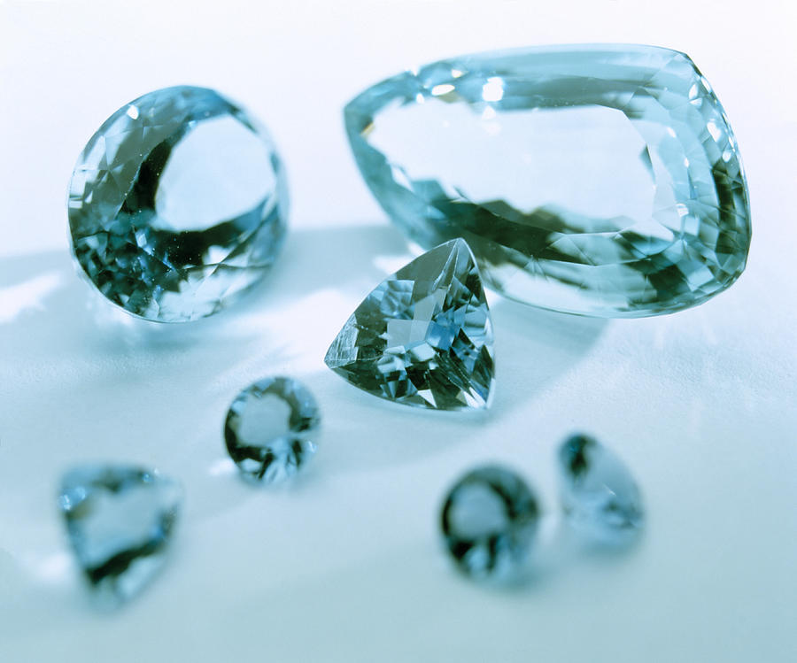 Aquamarine Gems #2 Photograph by Lawrence Lawry
