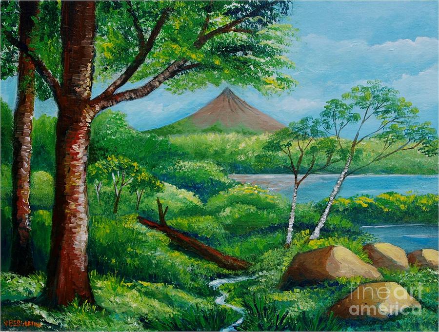 Arenal Volcano #2 Painting by Jean Pierre Bergoeing