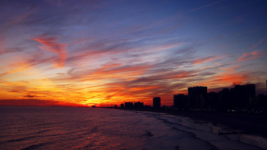 Atlantic City Sunset Photograph by Mary McCusker - Pixels