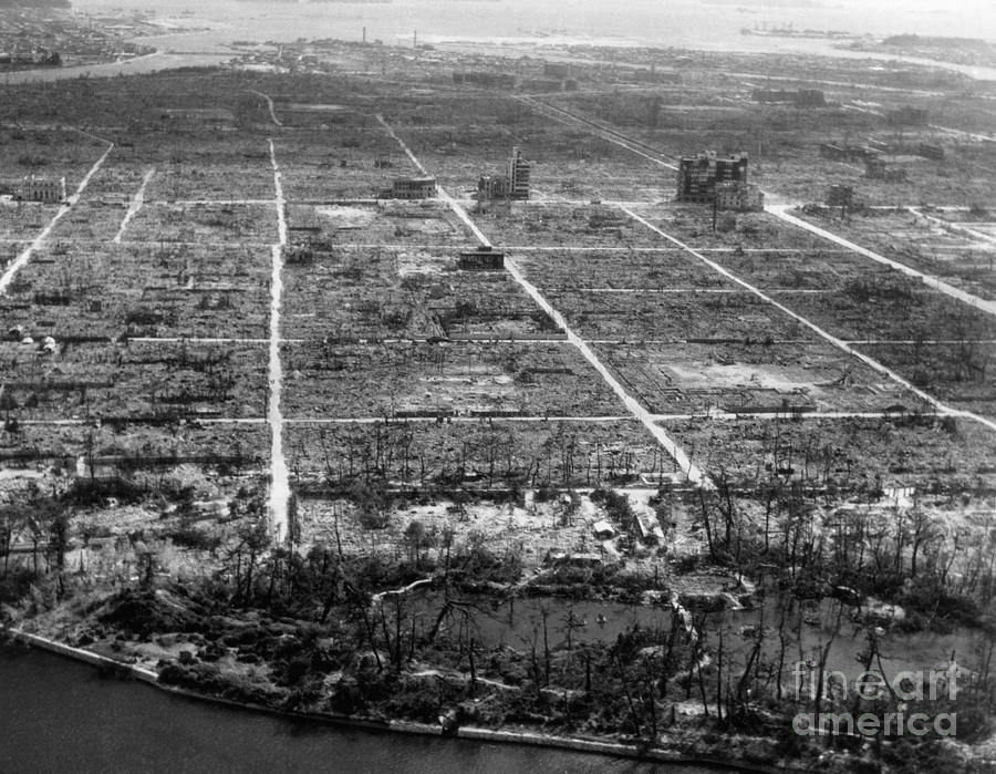 Atomic Bomb Destruction, Hiroshima #2  by Photo Researchers