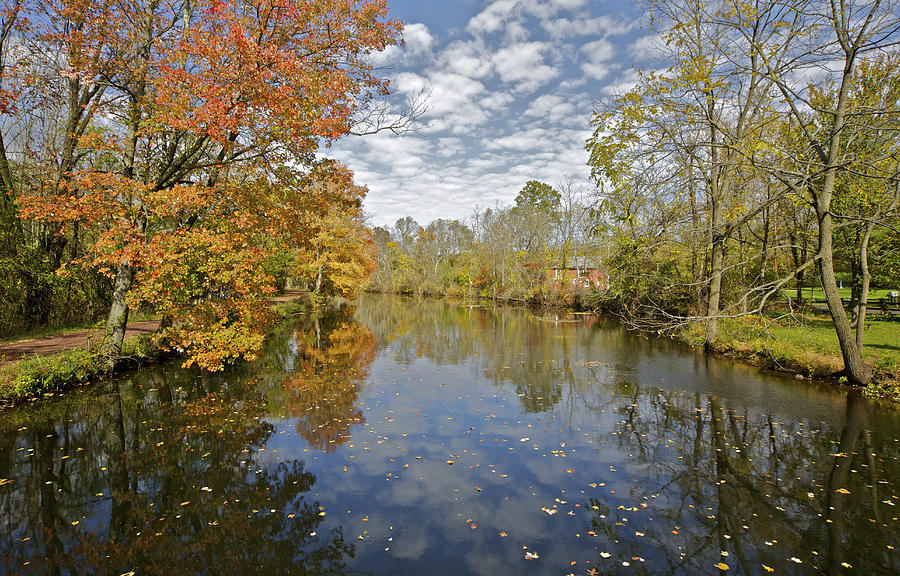 Autumn Colors on the Delaware and Raritan Canal Photograph by David Letts