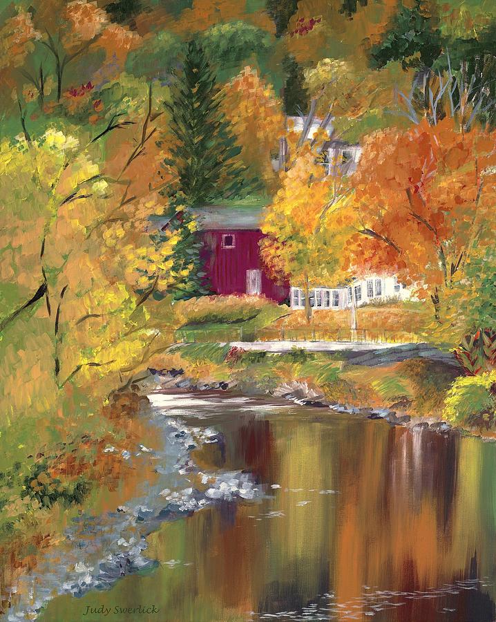 Autumn in New York Painting by Judy Swerlick