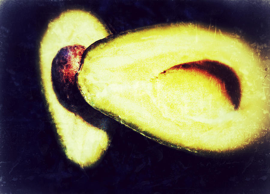 Fruit Digital Art - Avocado #2 by Olivier Calas