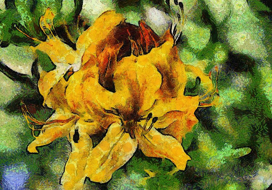 Azaleas in bloom #2 Digital Art by Fran Woods