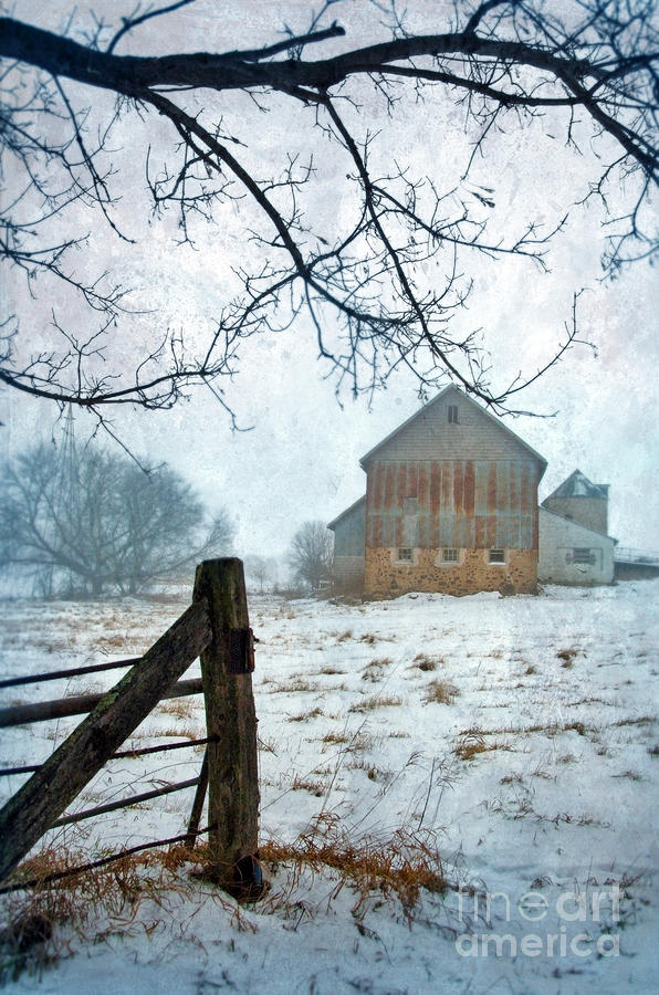 Winter Photograph - Barn in Winter #2 by Jill Battaglia