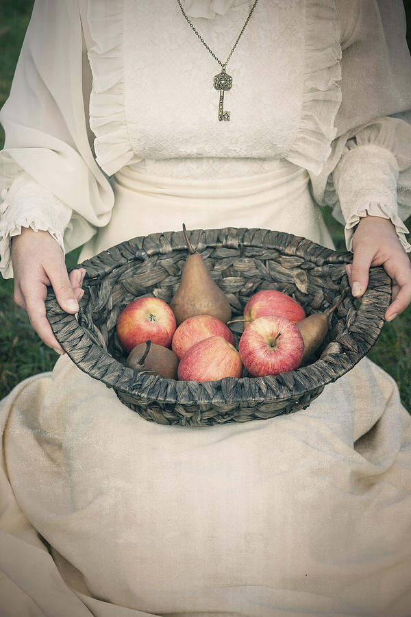 Vintage Photograph - Basket With Fruits #2 by Joana Kruse