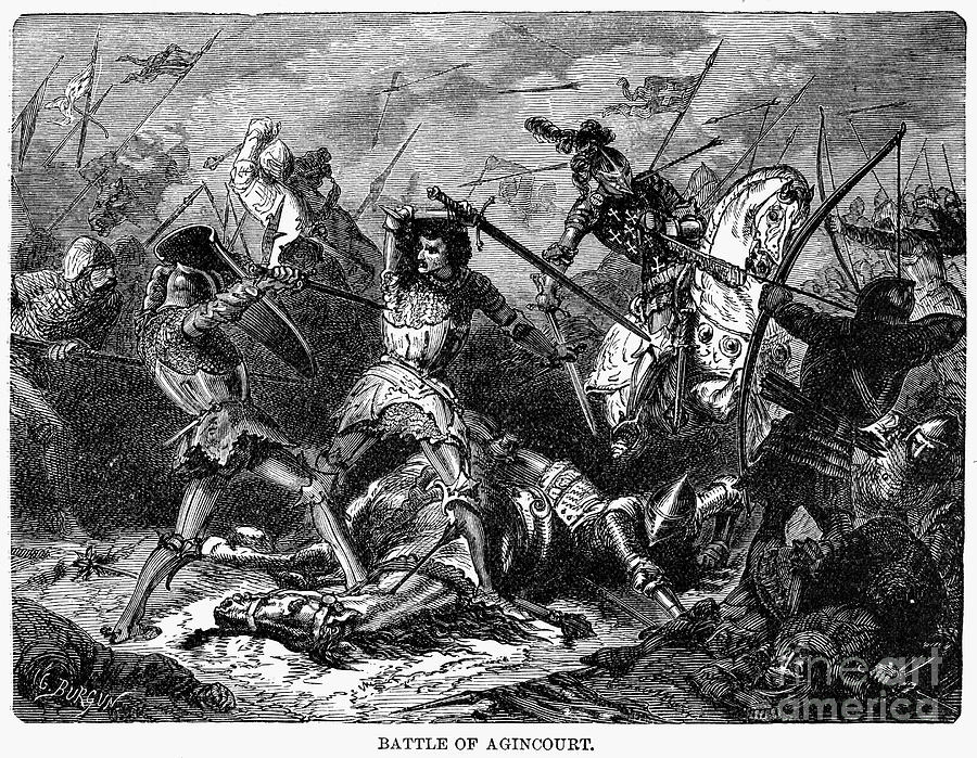 The Battle of Agincourt Medieval War Art Printed Canvas Picture Wall Home Decor 