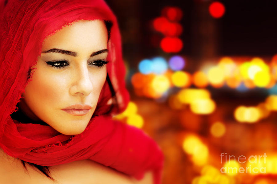 Abstract Photograph - Beautiful arabic woman #2 by Anna Om