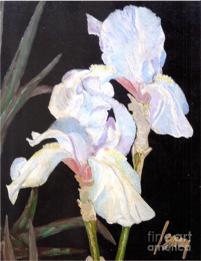 Flower Painting - Blue Iris by Rod Ismay