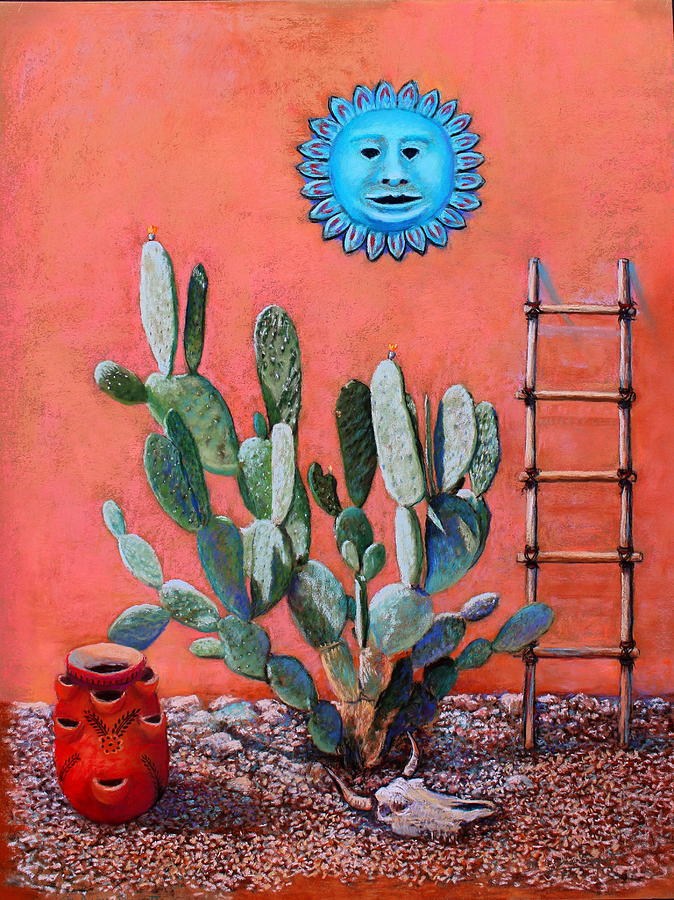Blue Sun Painting by M Diane Bonaparte
