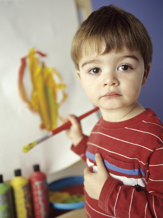 Boy Painting #2 Photograph by Science Photo Library Boy Painting #2 Photograph by Science Photo Library