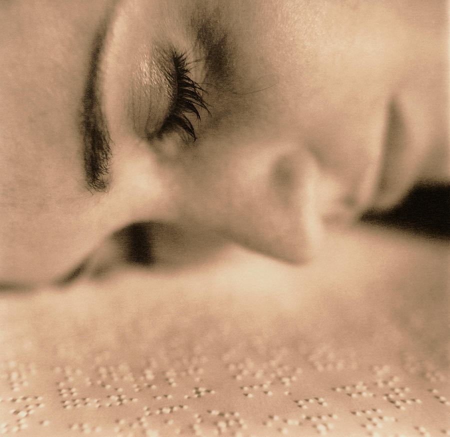 Black And White Photograph - Braille #2 by Cristina Pedrazzini