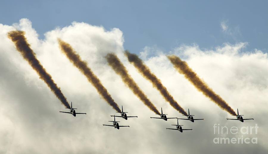 Airshow Photograph - Breitling Jet Team #2 by Ang El