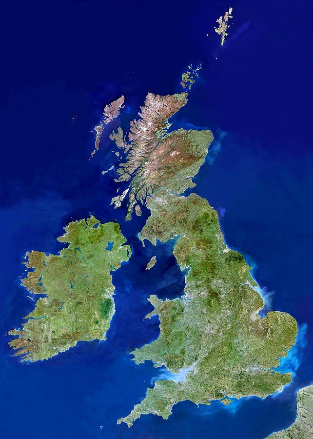 British Isles, Satellite Image #2 Photograph by Planetobserver - Fine ...