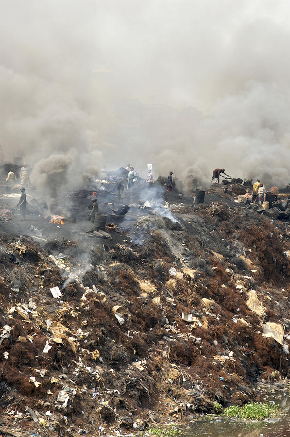 Burning Rubbish, Nigeria #2 Photograph by Johnny Greig