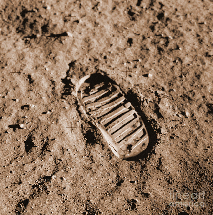 Buzz Aldrins Moon Footprint #2  by Nasa
