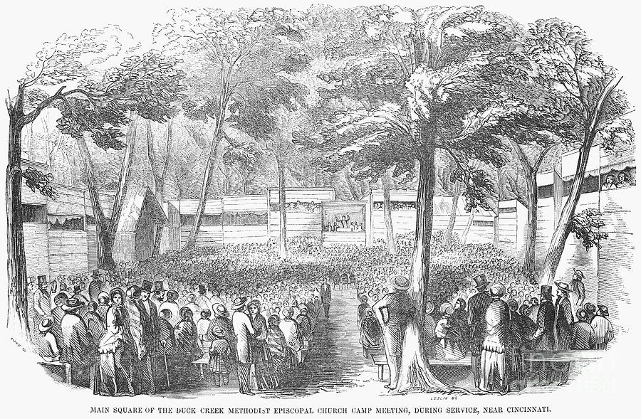 Camp Meeting, 1852 Photograph by Granger - Fine Art America