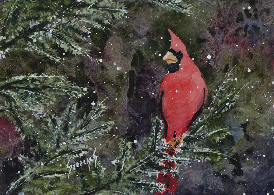 Cardinal Painting - Cardinal #2 by Sam Sidders