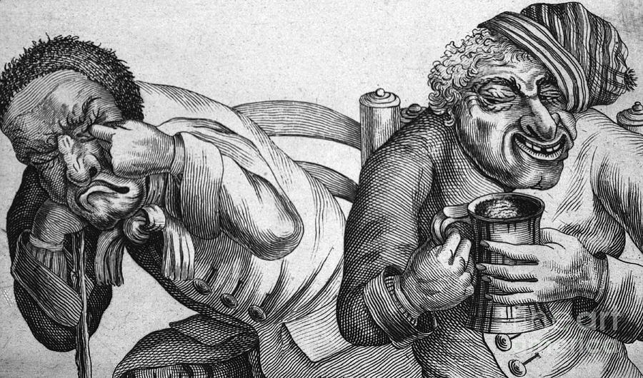 Caricature Of Two Alcoholics, 1773 #2  by Science Source