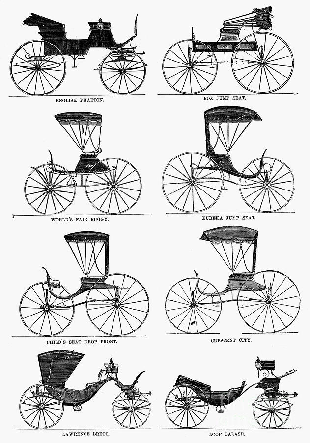 CARRIAGE TYPES, c1860 #2 Photograph by Granger