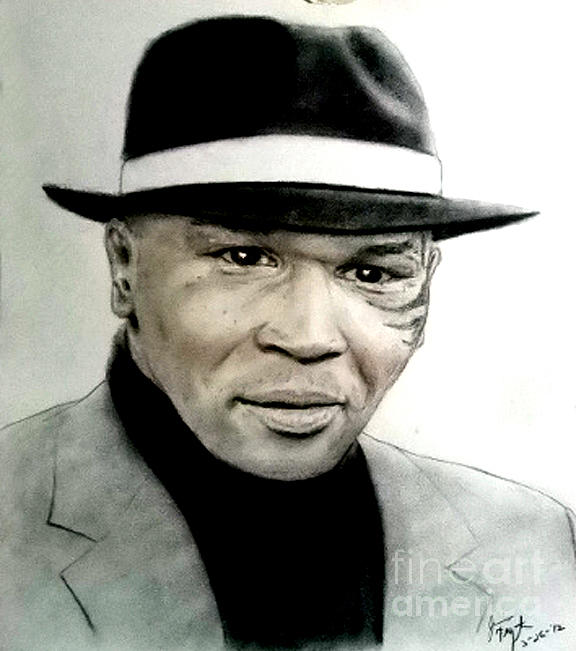 Champion Boxer and Actor Mike Tyson #2 Pastel by Jim Fitzpatrick