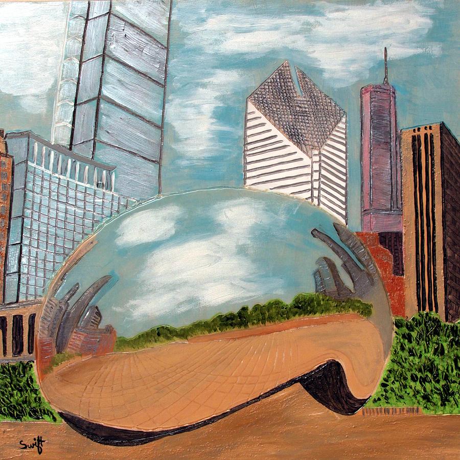 Chicago Painting - Chicago Millennium Park #2 by Char Swift