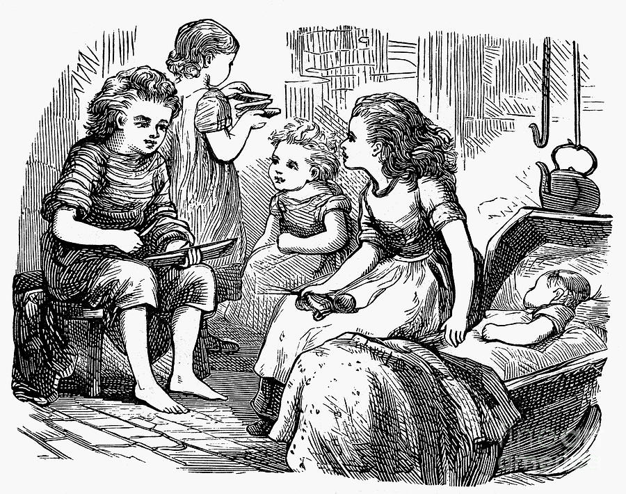 Children, 1873 #2 Photograph by Granger
