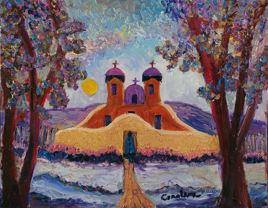 New Mexico Landscape Painting - Chimayo #2 by Carolene Of Taos
