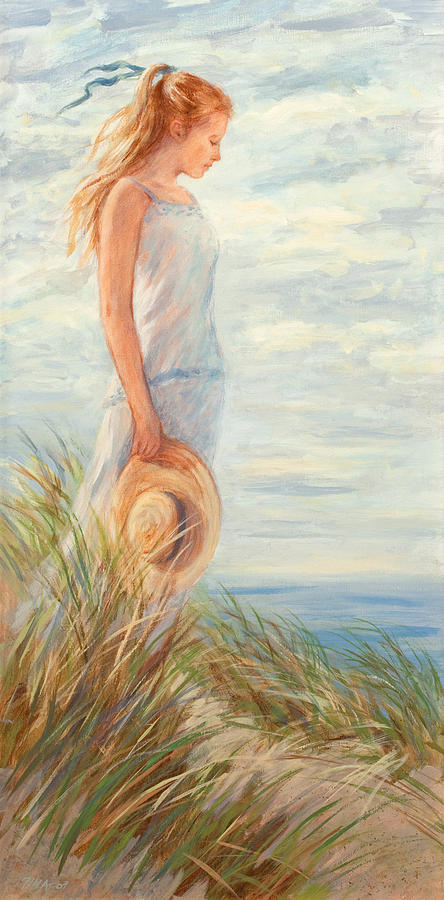 Summer Painting - Christina By the Harbor #2 by Tina Obrien