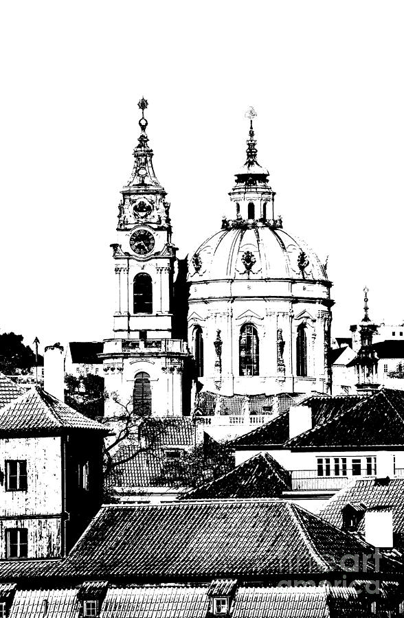 Church of St Nikolas #5 Drawing by Michal Boubin