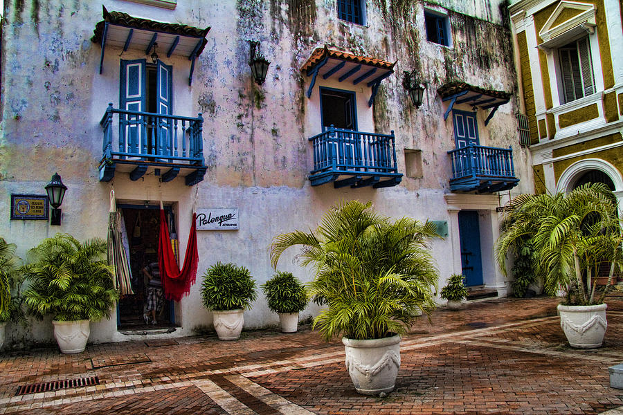 Architecture Photograph - Colonial buildings in old Cartagena Colombia #2 by David Smith