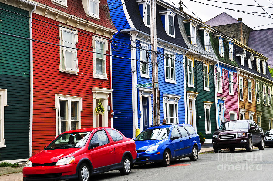 Architecture Photograph - Colorful houses in St. Johns 5 by Elena Elisseeva