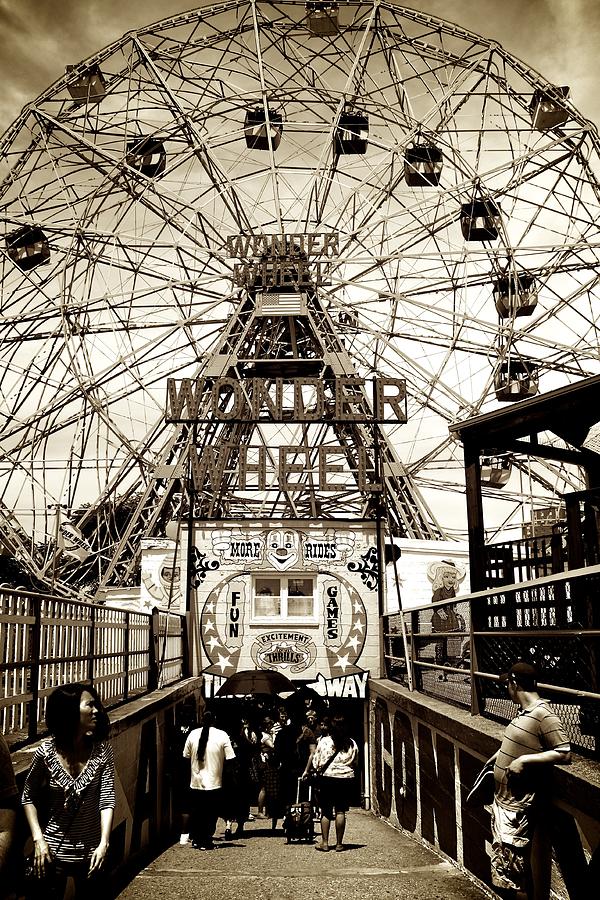 Ferris Wheel Photograph - Coney Island #2 by Elizabeth Marks