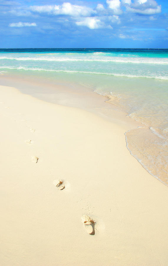 Cozumel footprints Photograph by John Bartosik - Fine Art America