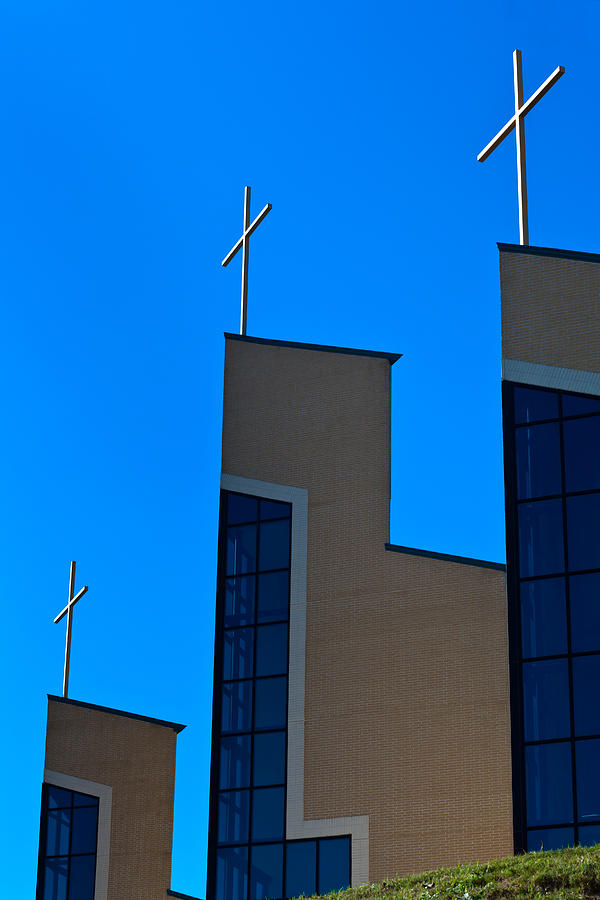 Crosses of Livingway Church Photograph by Ed Gleichman