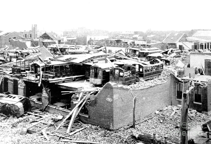 St. Louis Photograph - Cyclone Damage, 1896 #2 by Science Source