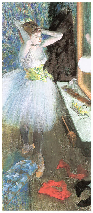 Dancer in her Dressing Room Painting by Edgar Degas