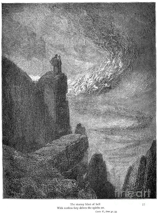 Dantes Inferno #3 Drawing by Gustave Dore