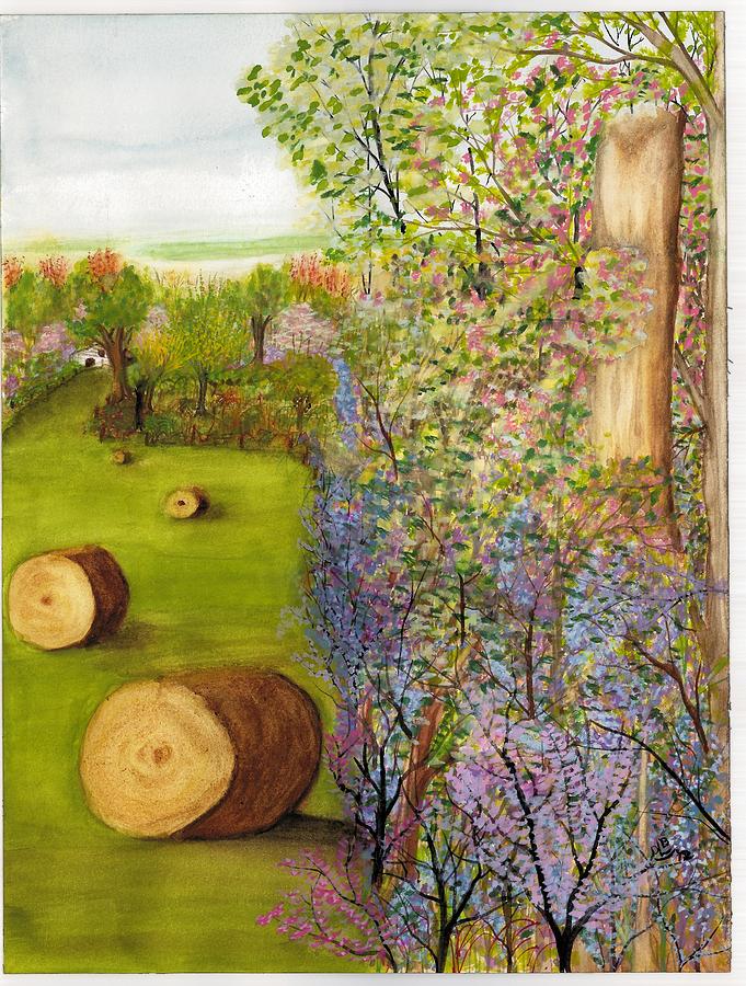 Dogwoods and Redbuds Painting by David Bartsch