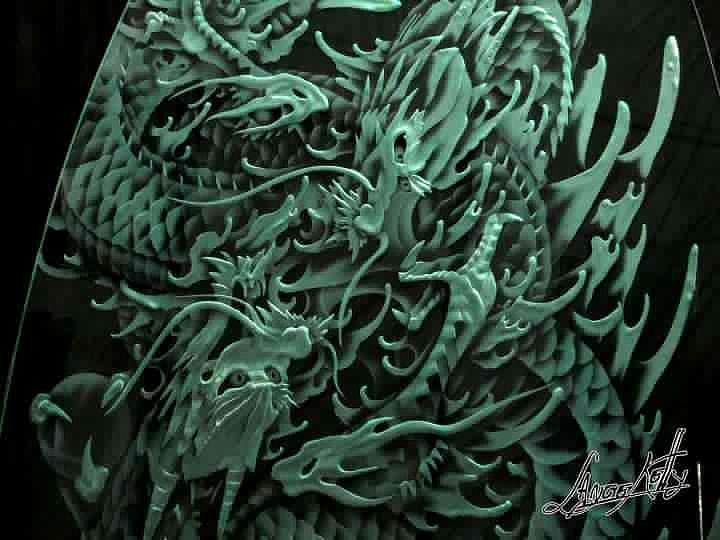 Dragon Glass Art - Dragon #2 by Lance  Kelly