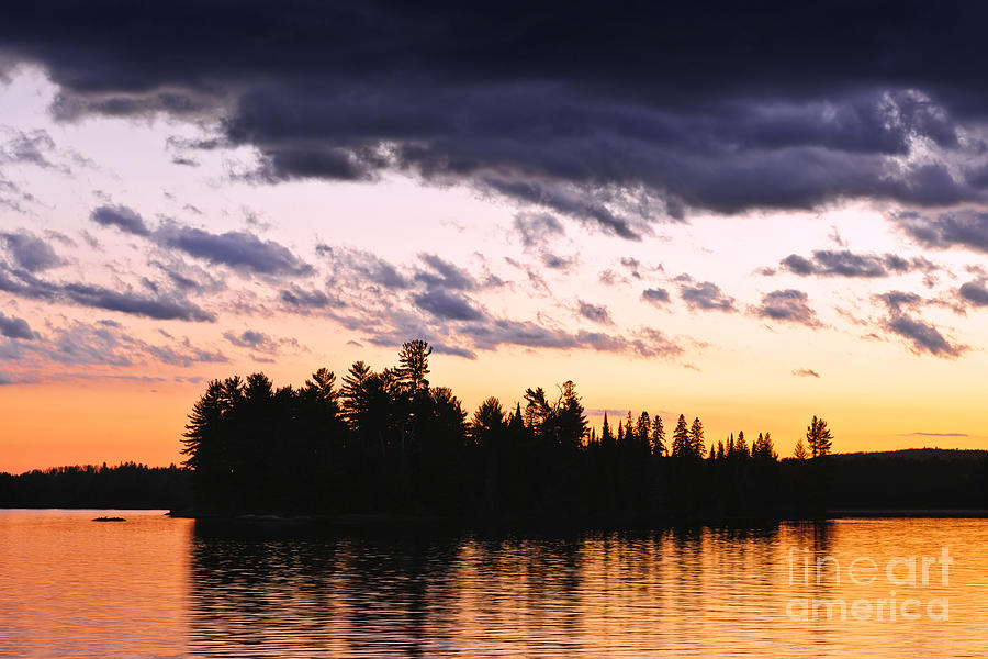 Dramatic Sunset At Lake 3 Photograph